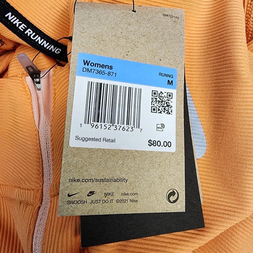 Sz‎ Med Nike Women's Dri-FIT Element Running Top Orange DM7365-871 DEFECTS